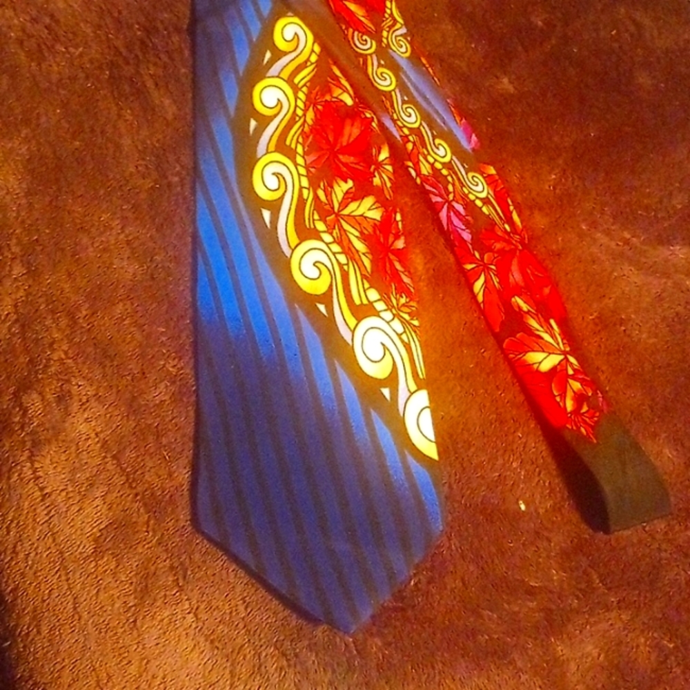 RUSH LIMBAUGH No Boundaries Collection Blue Gold Multicolor Silk Necktie Tie